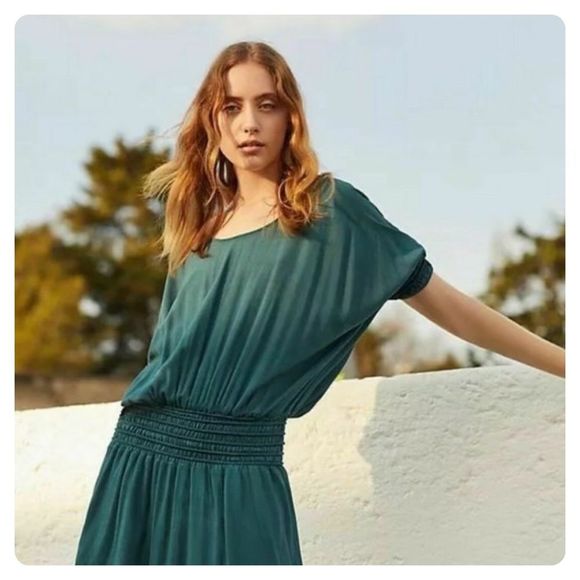 NWT Floreat Anthropologie Size 14 Teal Blue Azriel Corded Mini Dress - Picture 2 of 13